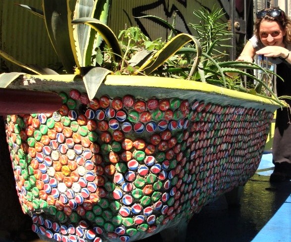 Vieilles baignoires recyclées pour le jardin