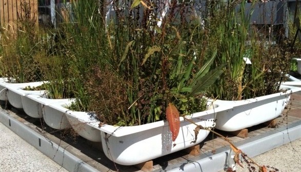 Vieilles baignoires recyclées pour le jardin