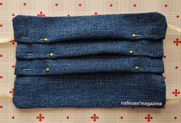 Tutoriel couture : masque tissu 3 plis en jean