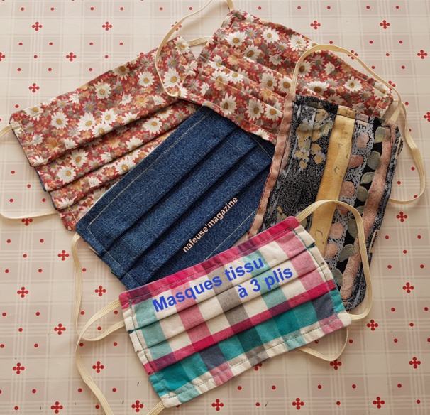 Tutoriel couture : masque tissu 3 plis en jean Tutoriel couture : masque tissu 3 plis en jean