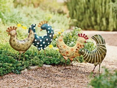 Poules décoratives pour le jardin !