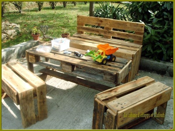 Salons de jardin faits avec des palettes en bois Salons de jardin faits avec des palettes en bois