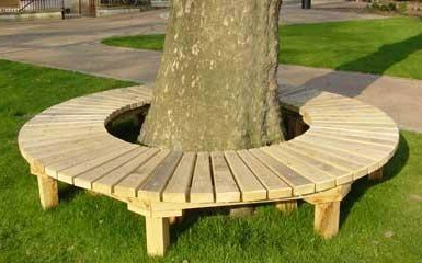 Comment habiller un arbre avec un banc circulaire, les tutos