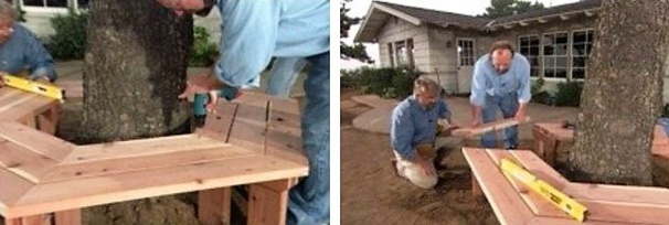 Comment habiller un arbre avec un banc circulaire, les tutos