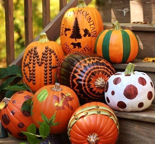Citrouille Artificielle Verte Halloween - Diamètre ~21,5 Cm, En Mousse Polystyrène - Décoration Automne, Thanksgiving, Noël