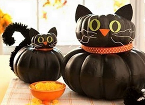 Chats noirs en potirons ! Chats noirs en potirons !