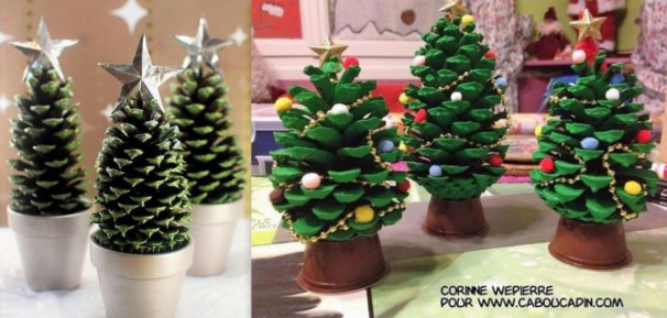 Idées Décorations de Noël en pommes de pin