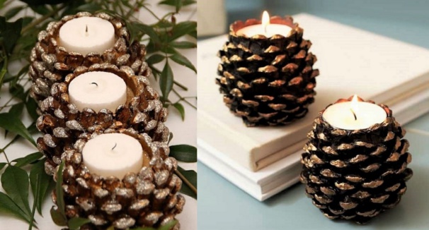 Idées Décorations de Noël en pommes de pin