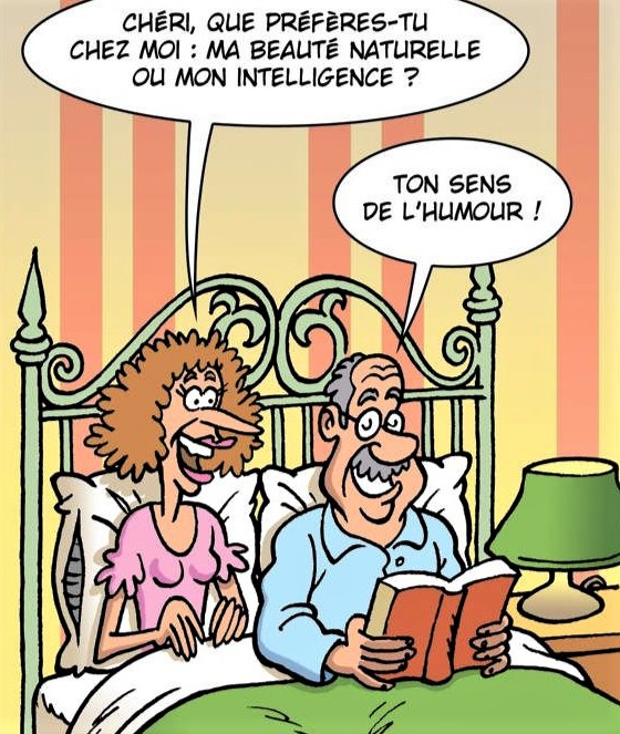 Dessins drôles : les couples au lit Dessins drôles : les couples au lit