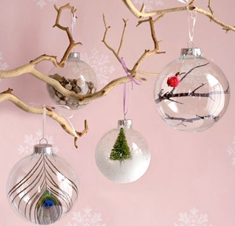 Comment décorer et garnir des boules de Noël transparentes, des idées de décos !