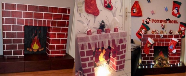 Faire une cheminée en carton pour Noël Faire une cheminée en carton pour Noël