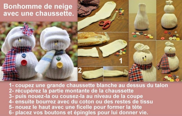 De jolis Bonhommes de neige faits maison !