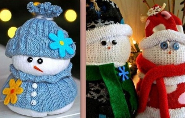 De jolis Bonhommes de neige faits maison ! De jolis Bonhommes de neige faits maison !