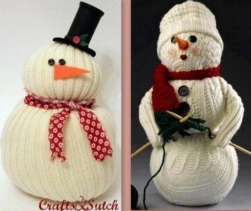 De jolis Bonhommes de neige faits maison ! De jolis Bonhommes de neige faits maison !