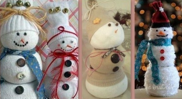 De jolis Bonhommes de neige faits maison ! De jolis Bonhommes de neige faits maison !