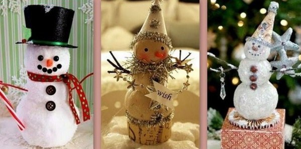 De jolis Bonhommes de neige faits maison ! De jolis Bonhommes de neige faits maison !