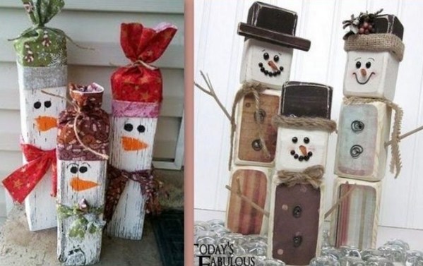 De jolis Bonhommes de neige faits maison ! De jolis Bonhommes de neige faits maison !