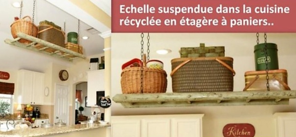 Idées récup et recyclage échelle en bois