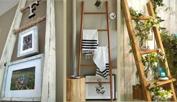 Idées récup et recyclage échelle en bois Idées récup et recyclage échelle en bois