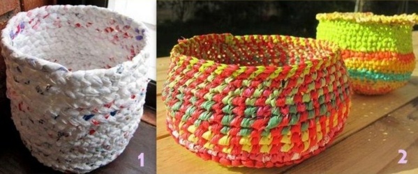 Recycler et crocheter des sacs plastique !