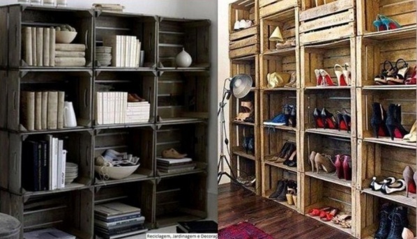 Rangements casiers caisses bois Rangements casiers caisses bois