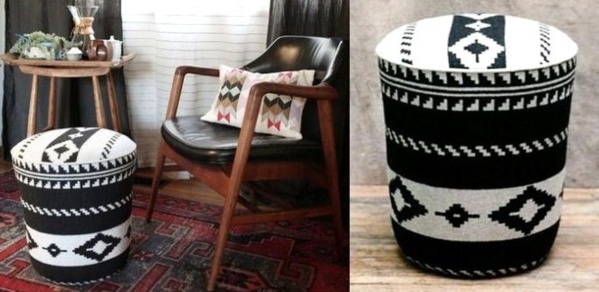 Faire un pouf ou siège d'appoint en recyclant Faire un pouf ou siège d'appoint en recyclant
