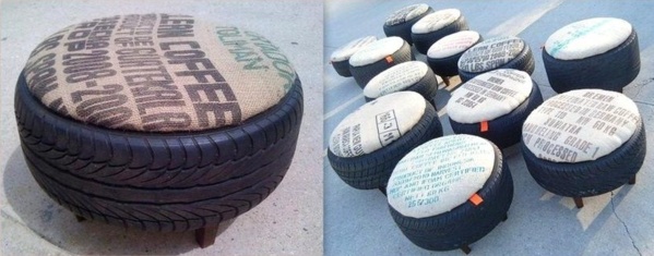 Faire un pouf ou siège d'appoint en recyclant Faire un pouf ou siège d'appoint en recyclant