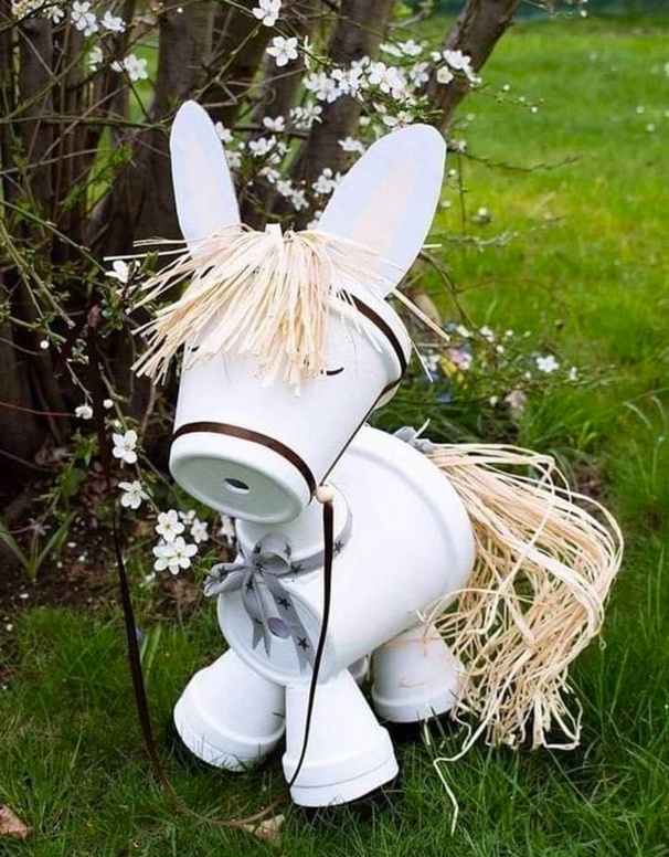 Créations personnages en pots de fleurs
