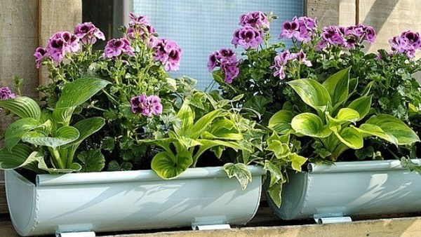 Recyclez vos gouttières en zinc en jardinières !