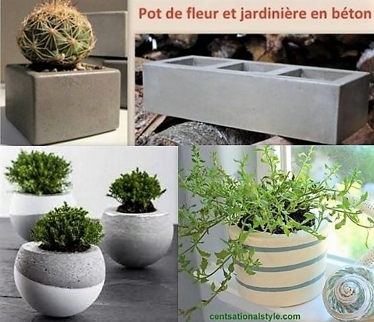 Faire des pots de fleurs en ciment, les tutos