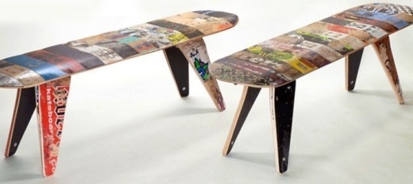 Idées pour recycler des planches de Skateboard