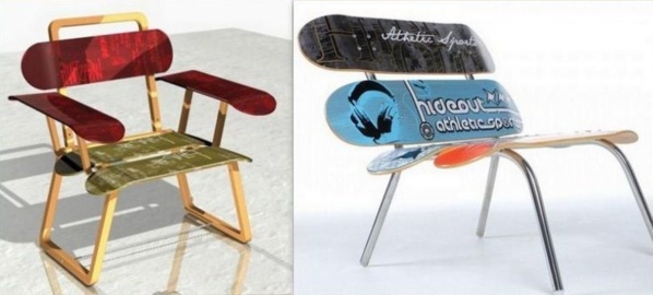 Idées pour recycler des planches de Skateboard