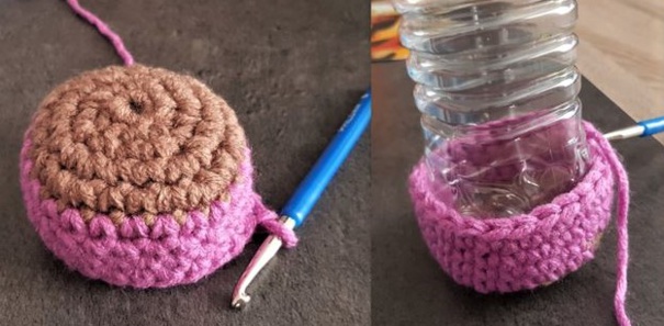 Tutoriel housse bouteille au crochet pour petite bouteille Tutoriel housse bouteille au crochet pour petite bouteille