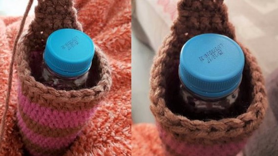 Tutoriel housse bouteille au crochet pour petite bouteille