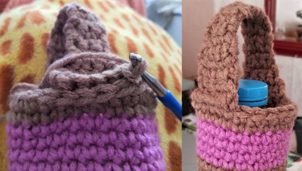 Tutoriel housse bouteille au crochet pour petite bouteille