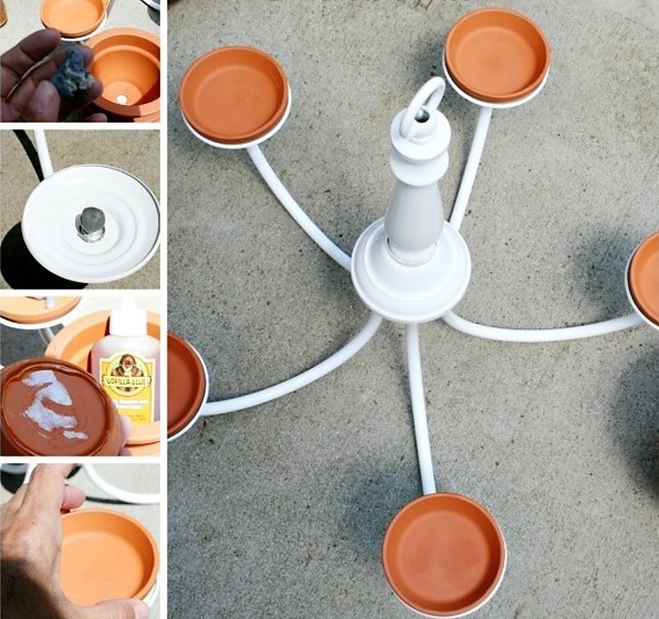 Comment recycler un vieux chandelier lustre Comment recycler un vieux chandelier lustre