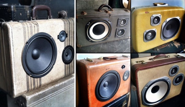 Les Boomcases ou boombox, les valises hauts parleurs au look vintage