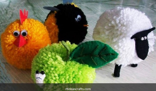 Idées créations et tutos pompons en laine Idées créations et tutos pompons en laine