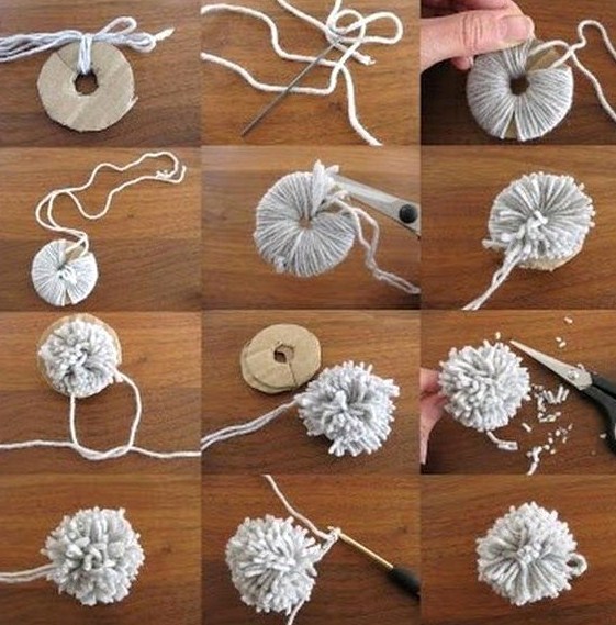 Idées créations et tutos pompons en laine