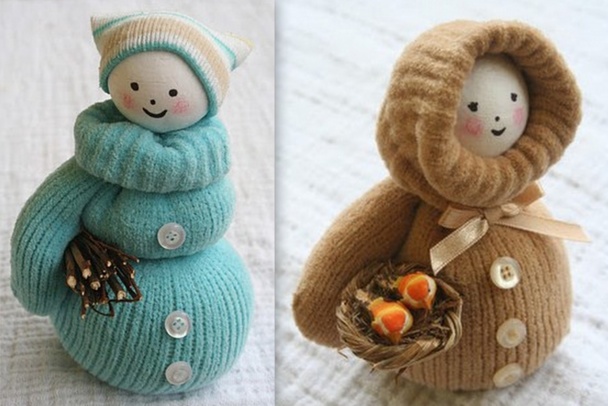 Faire une poupée mitaine ou poupée chaussette Faire une poupée mitaine ou poupée chaussette