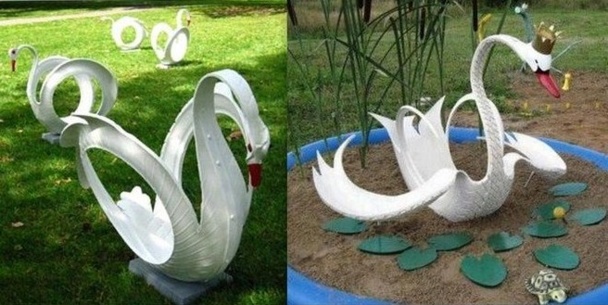 Créations artistiques pneus recyclés