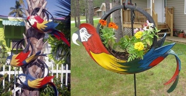 Créations artistiques pneus recyclés
