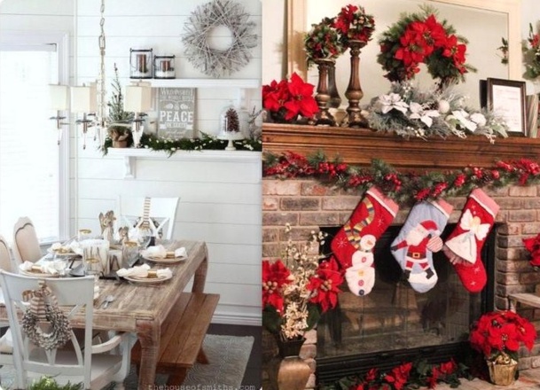 Jolies décorations intérieures de Noël