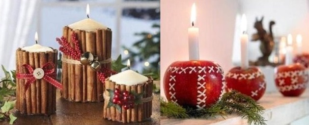 Idées décorations bougies de Noël