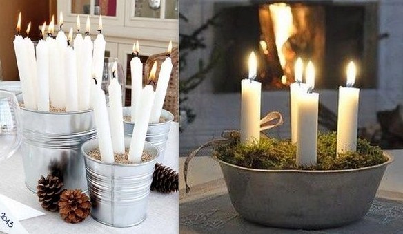 Idées décorations bougies de Noël