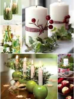 Idées décorations bougies de Noël