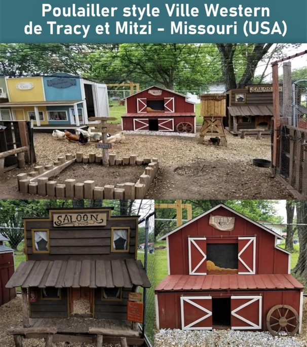 Un poulailler avec une déco du Far West américain Un poulailler avec une déco du Far West américain