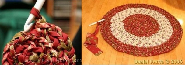 Faire un tapis avec des chutes de tissu ou comment recycler du tissu Faire un tapis avec des chutes de tissu ou comment recycler du tissu