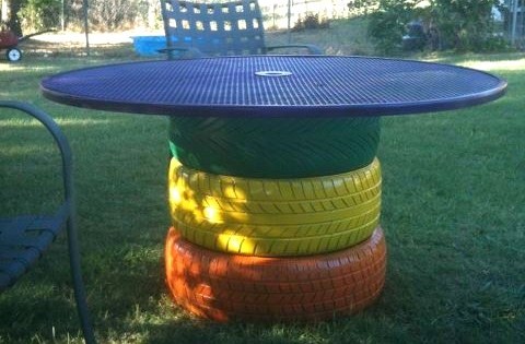 Tables de jardin originales, insolites, recyclées Tables de jardin originales, insolites, recyclées