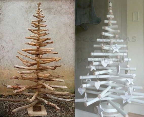 Idées pour faire un sapin de Noël en bois